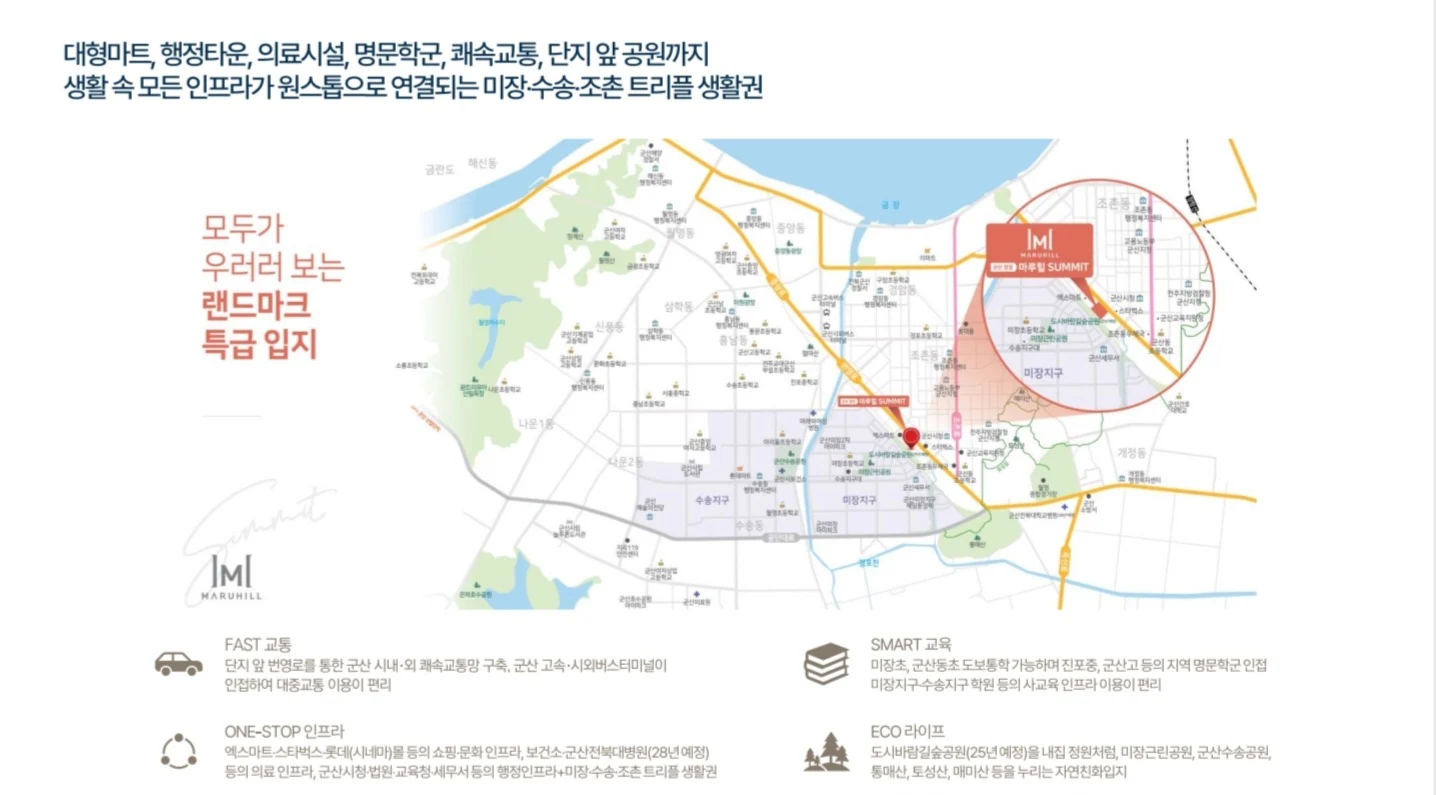 군산 생활권 인프라 안내